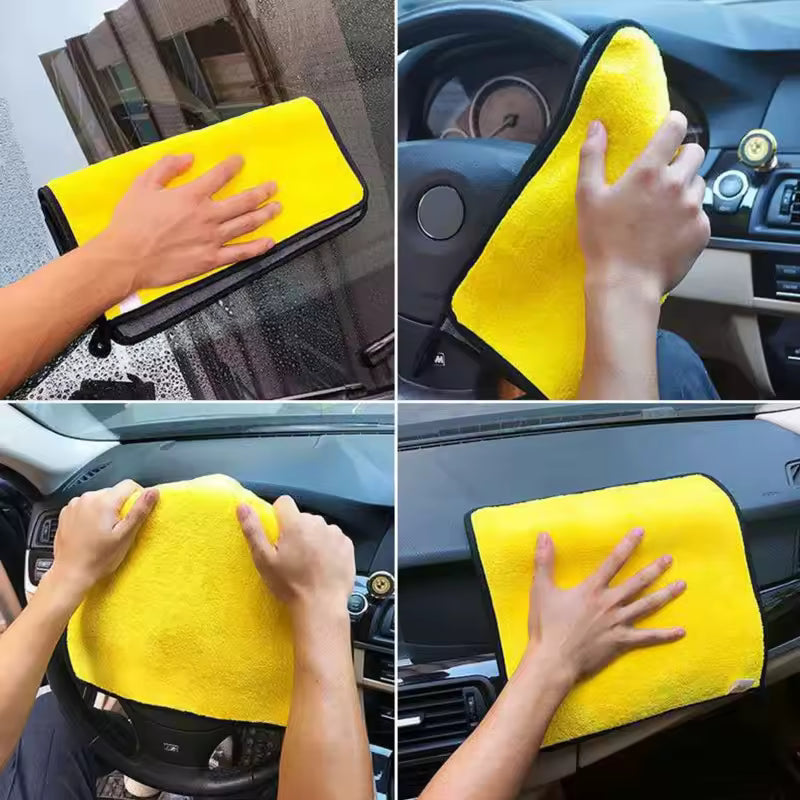 Serviettes de Lavage Microfibre Voiture — Double Couche Ultra-Absorbante
