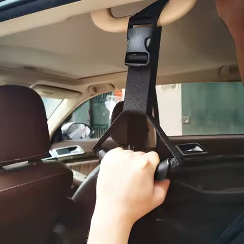 Poignée de Porte Voiture Ergonomique – Sangle de Maintien pour Personnes Âgées & PMR