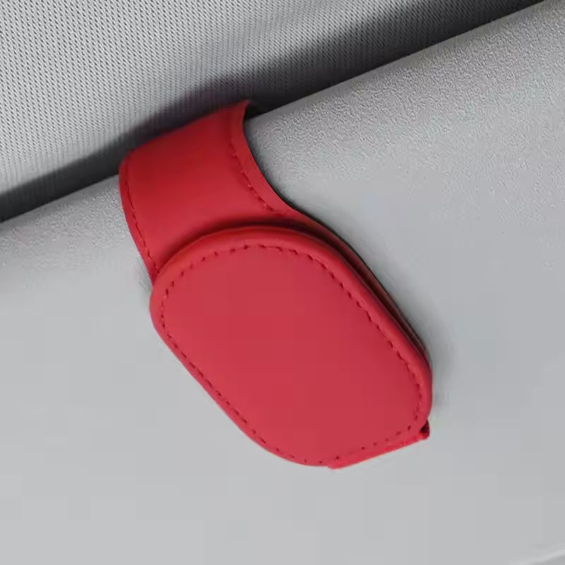 Porte-Lunettes Cuir Magnétique pour Pare-Soleil – Universel