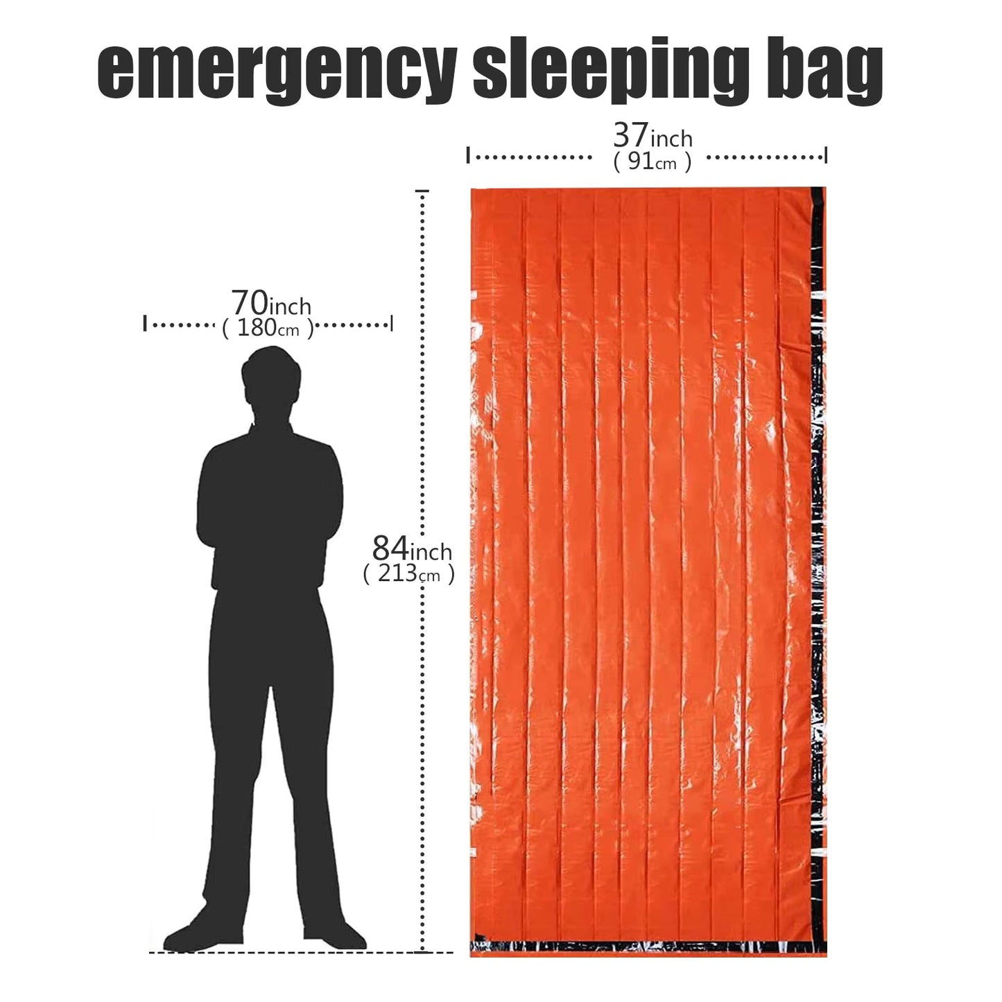 Sac de couchage de survie d'urgence – Portable & Étanche