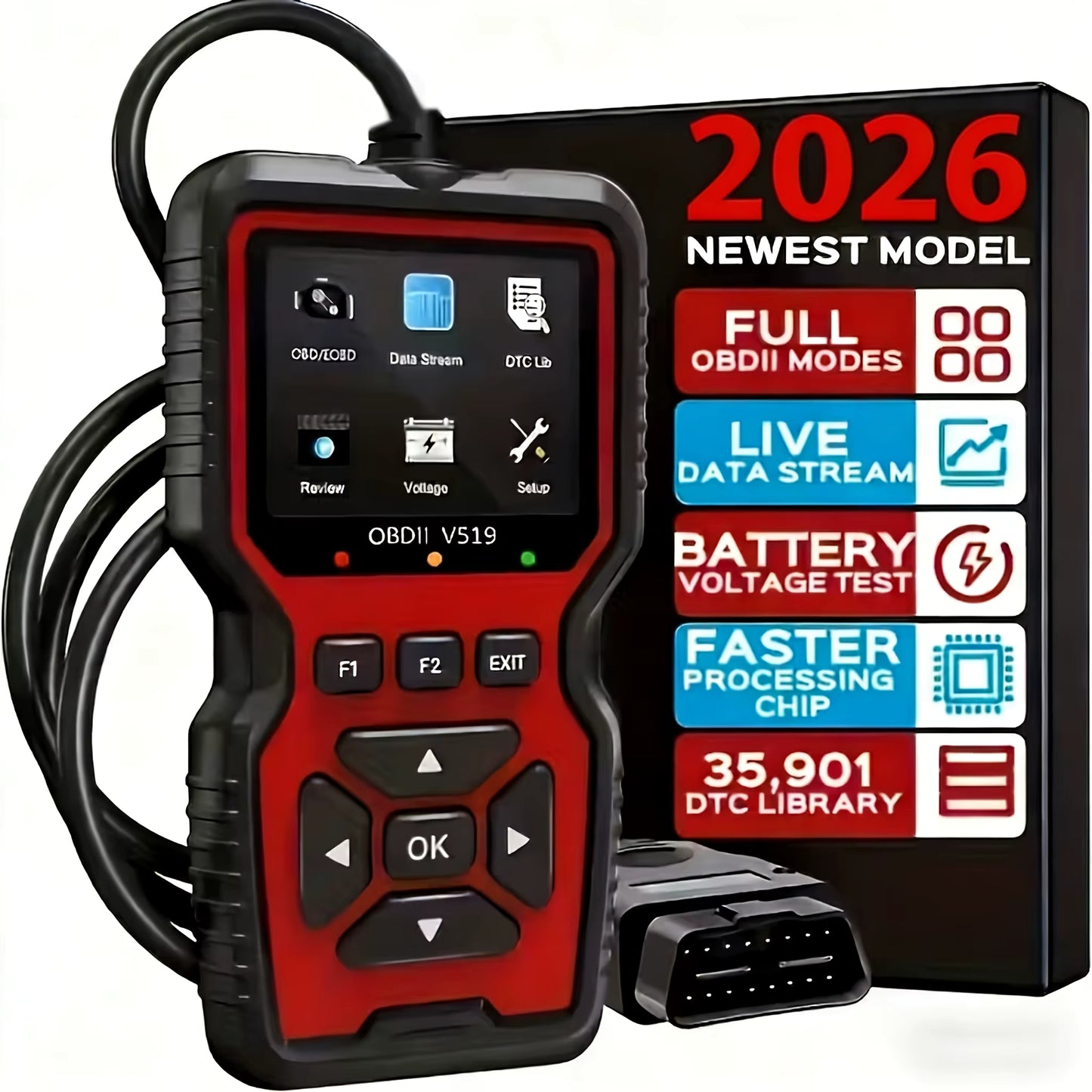 Scanner OBD2 Professionnel V519 - Outil de Diagnostic Automobile
