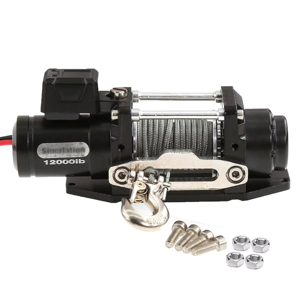Treuil Électrique Métal Simulé pour RC 1/10 — SCX10, TRX4, TRX6, RC4WD D90/D110