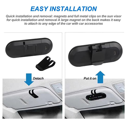 Pare-soleil de voiture Bluetooth – Haut-parleur mains libres sans fil