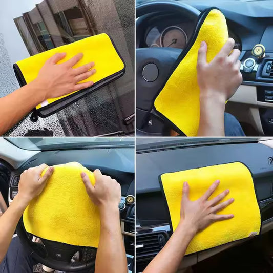 Serviettes de Lavage Microfibre Voiture — Double Couche Ultra-Absorbante