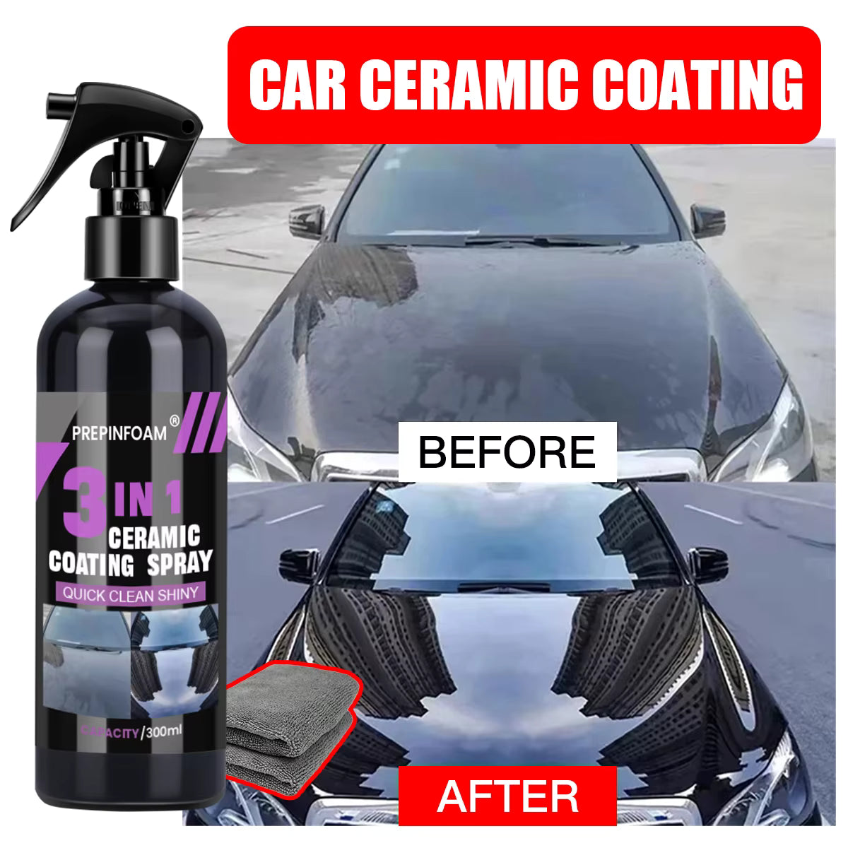 Revêtement céramique nano liquide 3 en 1 pour voiture – P1