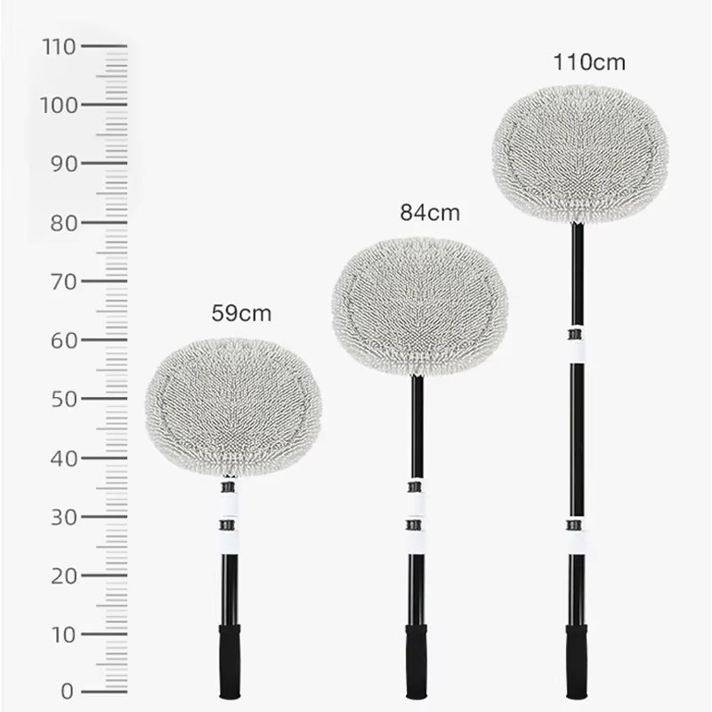 Brosse de Lavage Voiture Télescopique à Long Manche – Vadrouille Chenille Douce
