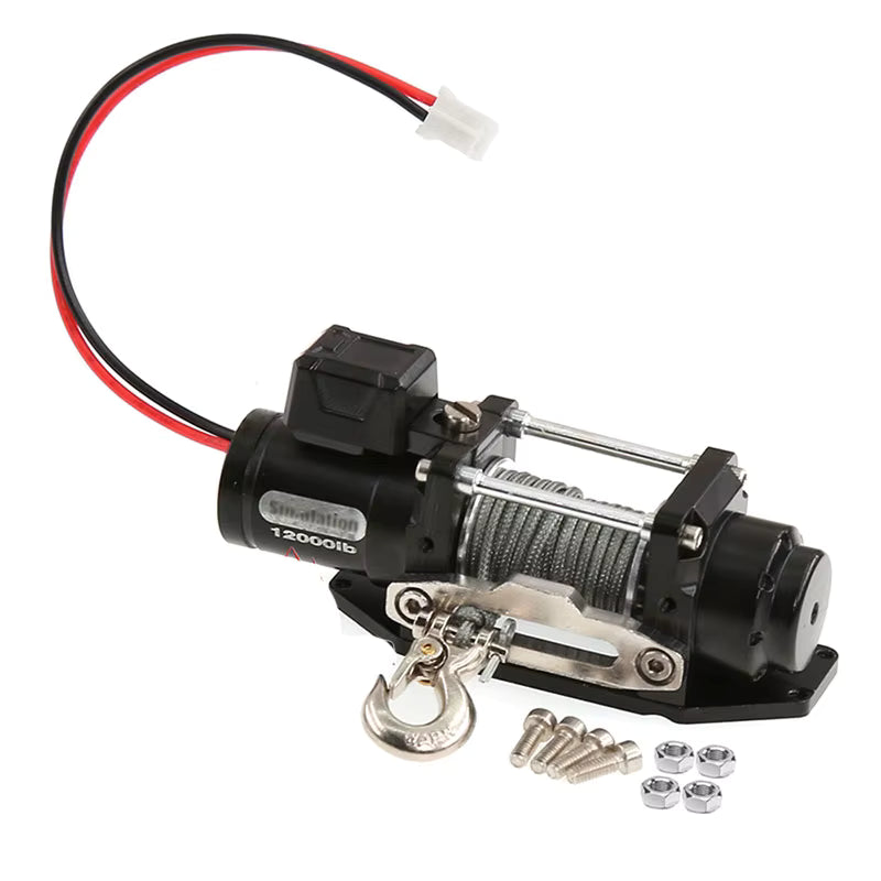 Treuil Électrique Métal Simulé pour RC 1/10 — SCX10, TRX4, TRX6, RC4WD D90/D110