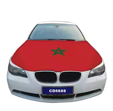 Housse de Capot Drapeau Marocain – Décoration Voiture