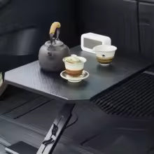 Table de coffre de voiture en fibre de carbone – Grand plateau repas pour SUV, camping-car, berline, camion