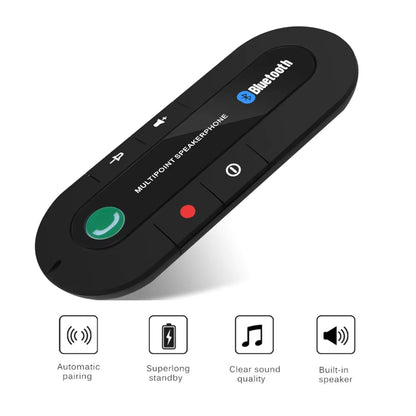 Pare-soleil de voiture Bluetooth – Haut-parleur mains libres sans fil