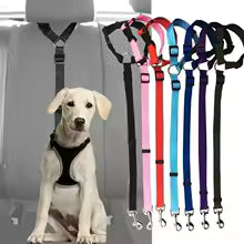 Ceinture de Sécurité Voiture pour Animaux — Harnais Nylon Réglable pour Chien