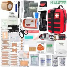 Kit de Premiers Secours 379 Pièces — Trousse d'Urgence Complète Camping & Survie
