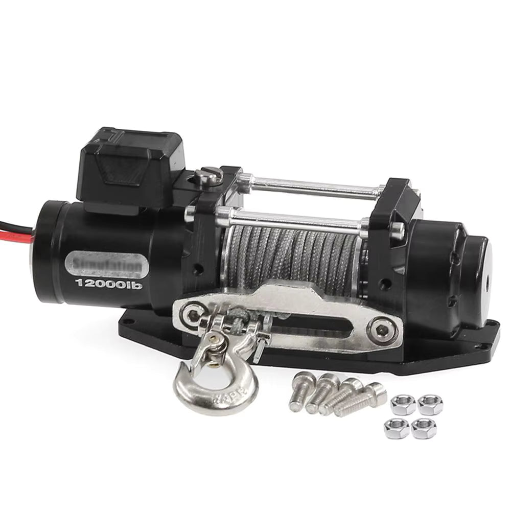Treuil Électrique Métal Simulé pour RC 1/10 — SCX10, TRX4, TRX6, RC4WD D90/D110