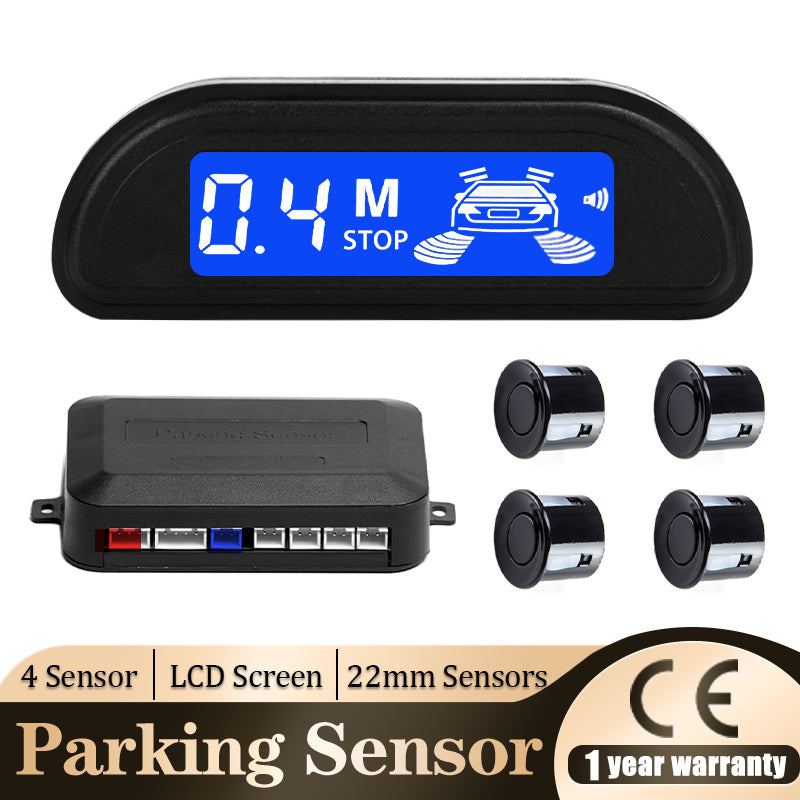 Kit de Capteurs de Stationnement Hippcron avec Moniteur LED – 4 Capteurs 22mm, Radar Parktronic