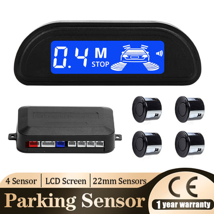 Kit de Capteurs de Stationnement Hippcron avec Moniteur LED – 4 Capteurs 22mm, Radar Parktronic