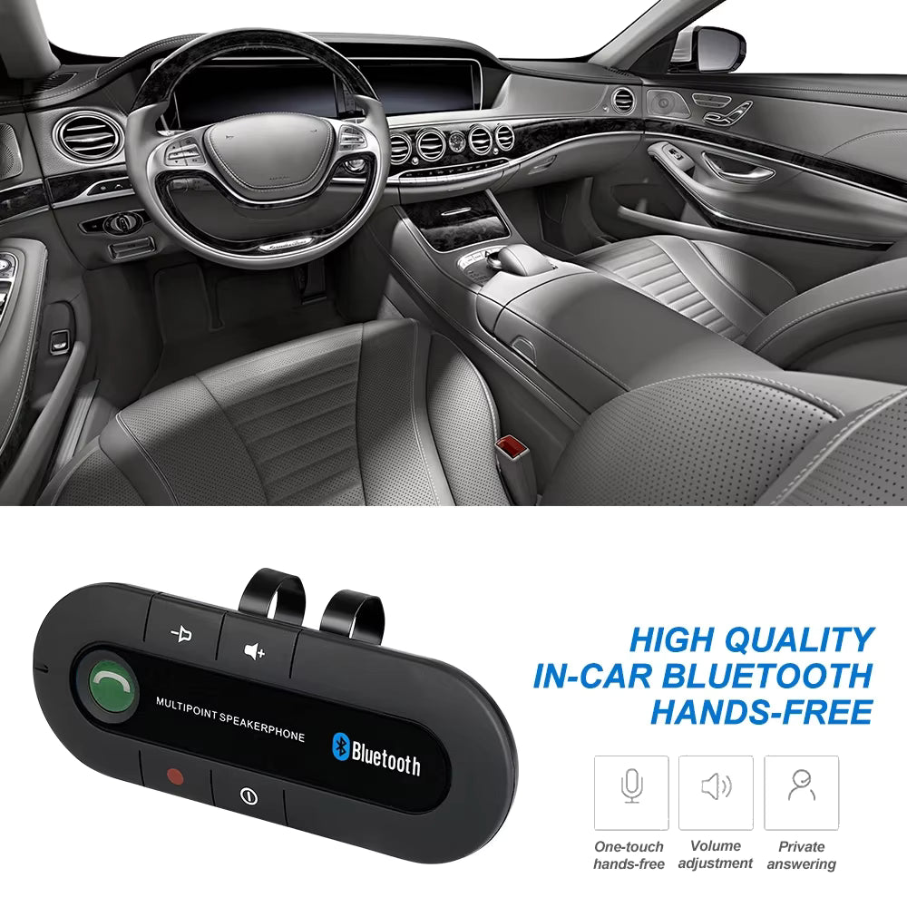 Pare-soleil de voiture Bluetooth – Haut-parleur mains libres sans fil