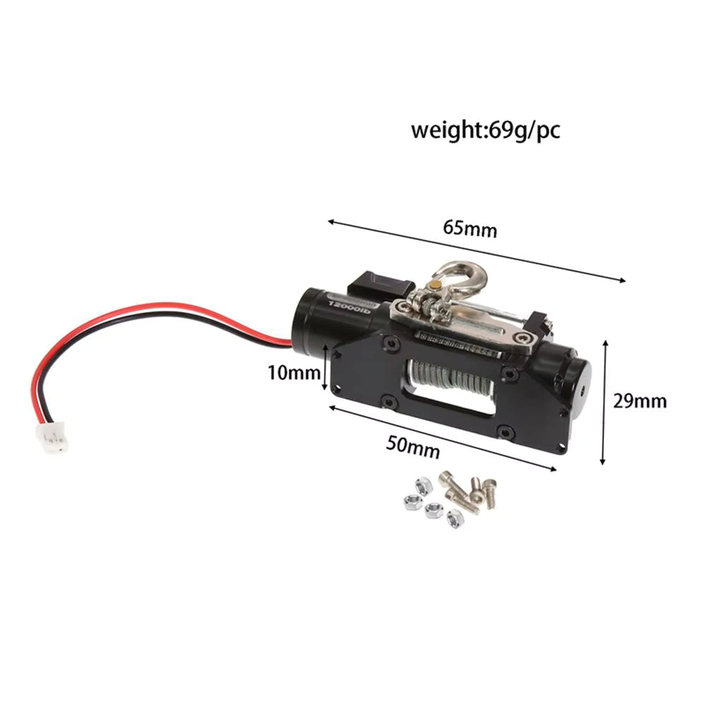 Treuil Électrique Métal Simulé pour RC 1/10 — SCX10, TRX4, TRX6, RC4WD D90/D110