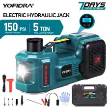 Cric hydraulique électrique YOFIDRA 5T 150 PSI avec gonfleur d'air