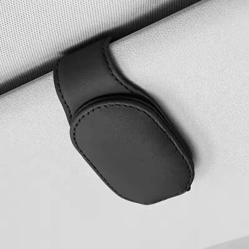 Porte-Lunettes Cuir Magnétique pour Pare-Soleil – Universel