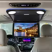 Moniteur monté sur le toit de la voiture — Écran large TV rabattable ultra-mince 12,1 pouces