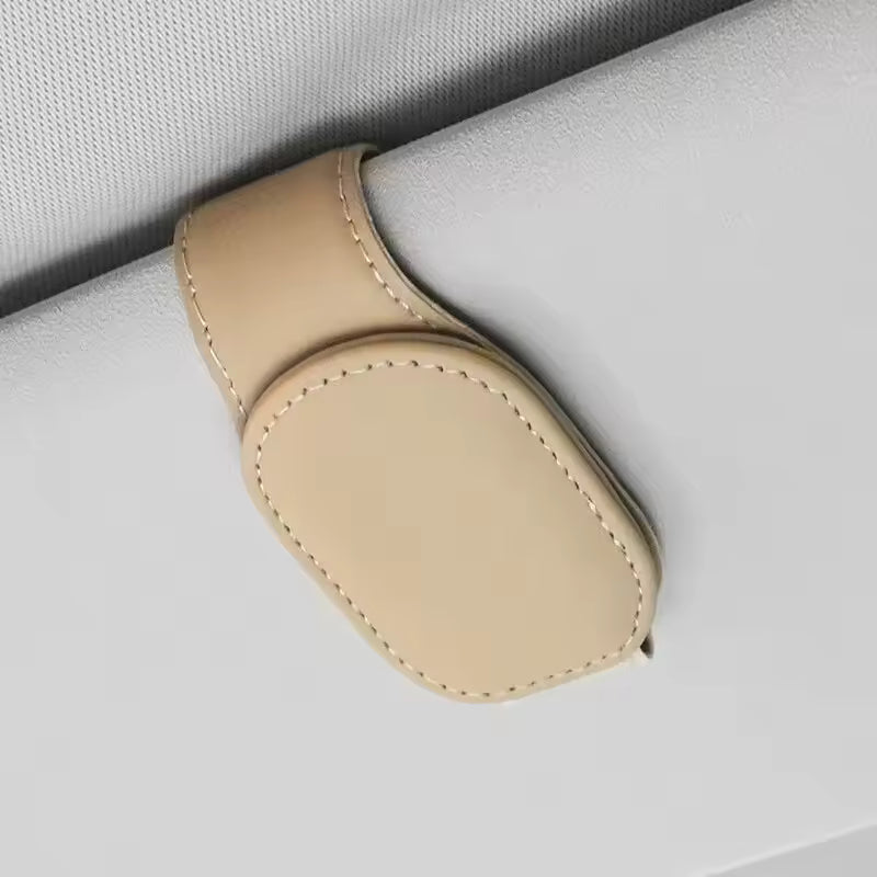Porte-Lunettes Cuir Magnétique pour Pare-Soleil – Universel